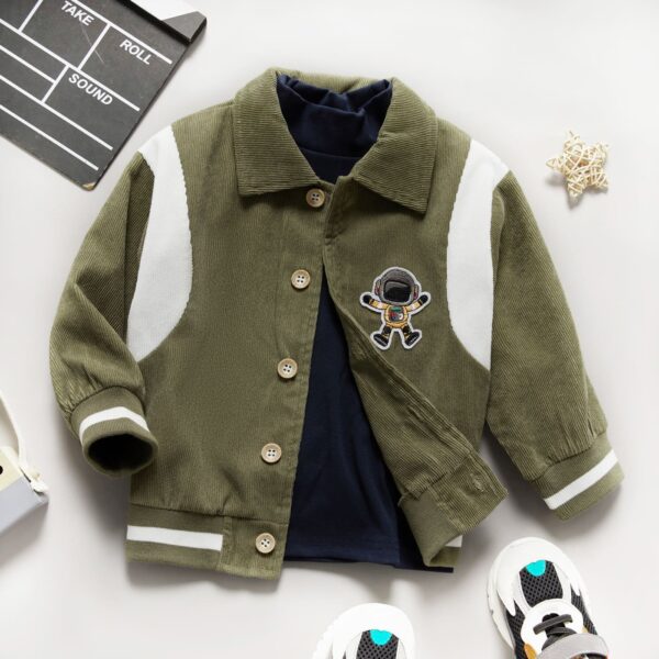 Astronaut Embroidered Corduroy Jacket